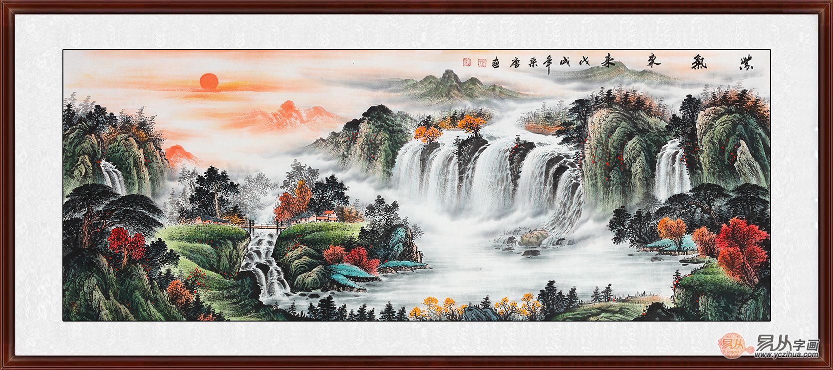 風(fēng)水畫(huà)聚寶盆 宋唐生財(cái)旺運(yùn)新品《紫氣東來(lái)》