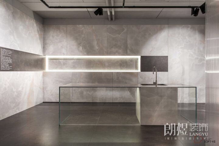 高級灰極簡風(fēng)前臺裝修效果圖