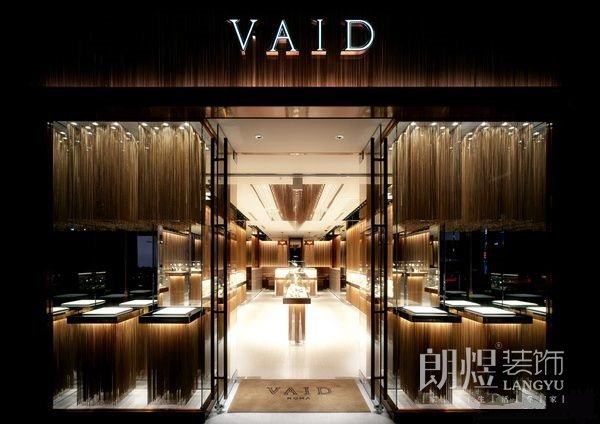 高檔珠寶店鋪招牌門頭裝修設計效果圖