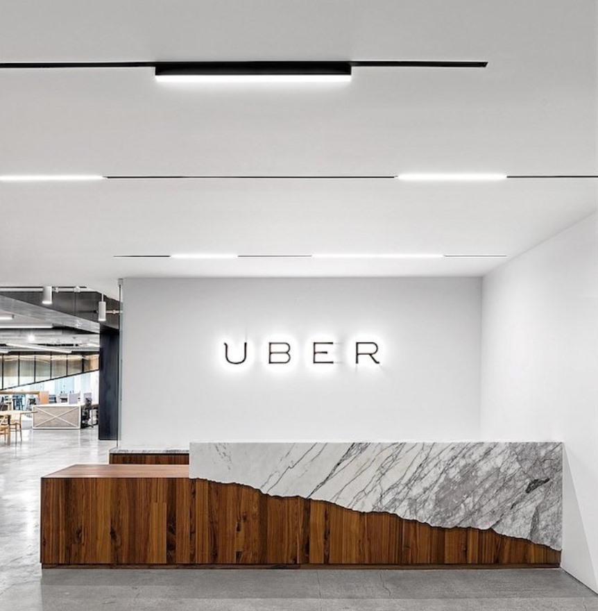 Uber公司前臺形象墻設(shè)計效果圖