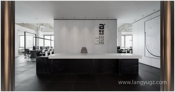 聯(lián)合辦公室前臺(tái)大廳裝修效果圖